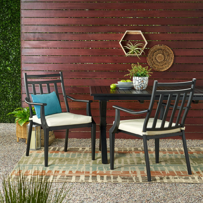 Gracie Oaks Johnstown Patio Dining Chair with Cushion & Reviews Wayfair